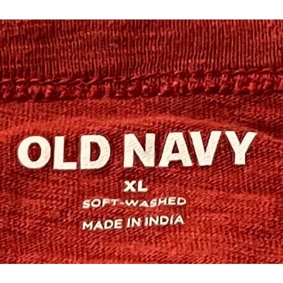 OLD NAVY SOFT WASHED LONG SLEEVE POLO SHIRT, MENS, XL, DARK/BURNT ORANGE - Picture 10 of 11